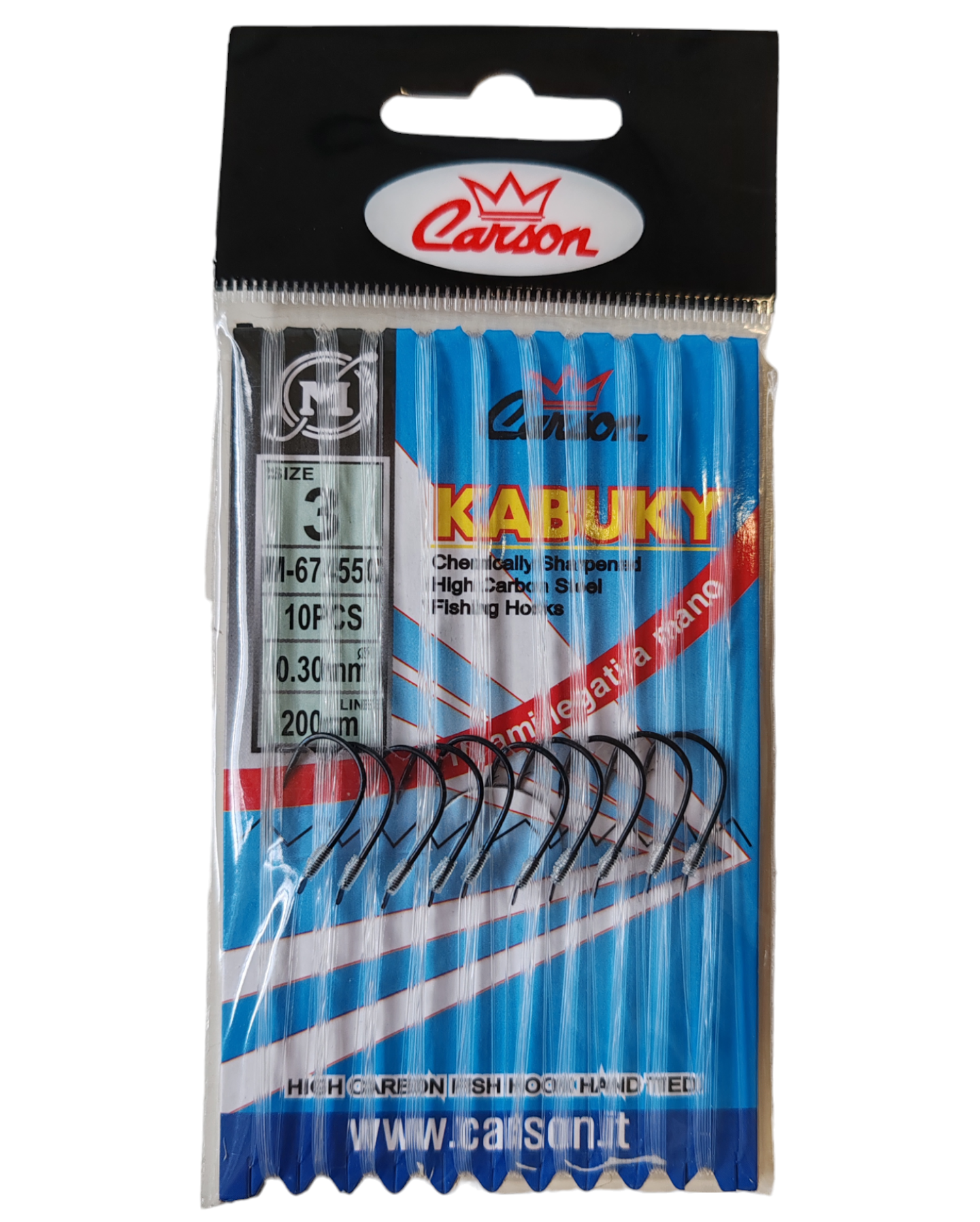 Ami Legati con Paletta Carson Kabuky Fishing Hook size 3 line 200 cm