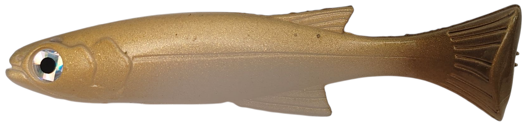 Soft Swimbait Veeu Snack Burno 12.5 cm col. Real Clear Gold Back