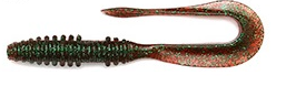 Grub Tail Worm Keitech Mad Wag 2,5” col. K302 Plum Green Flakes