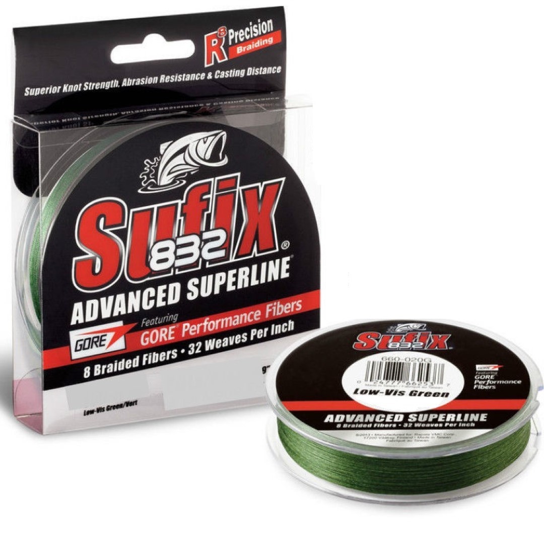 Treccia Sufix 832 Advance Superline Olive 120mt 0,42mm 39kg (8 Capi)