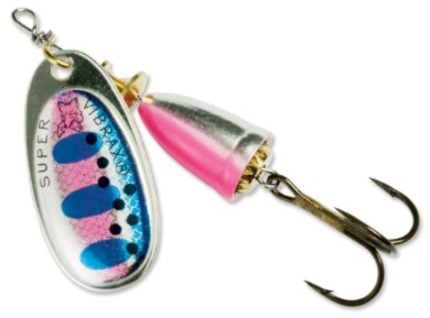 Vibrax fluorescent blade size 1 rainbow trout