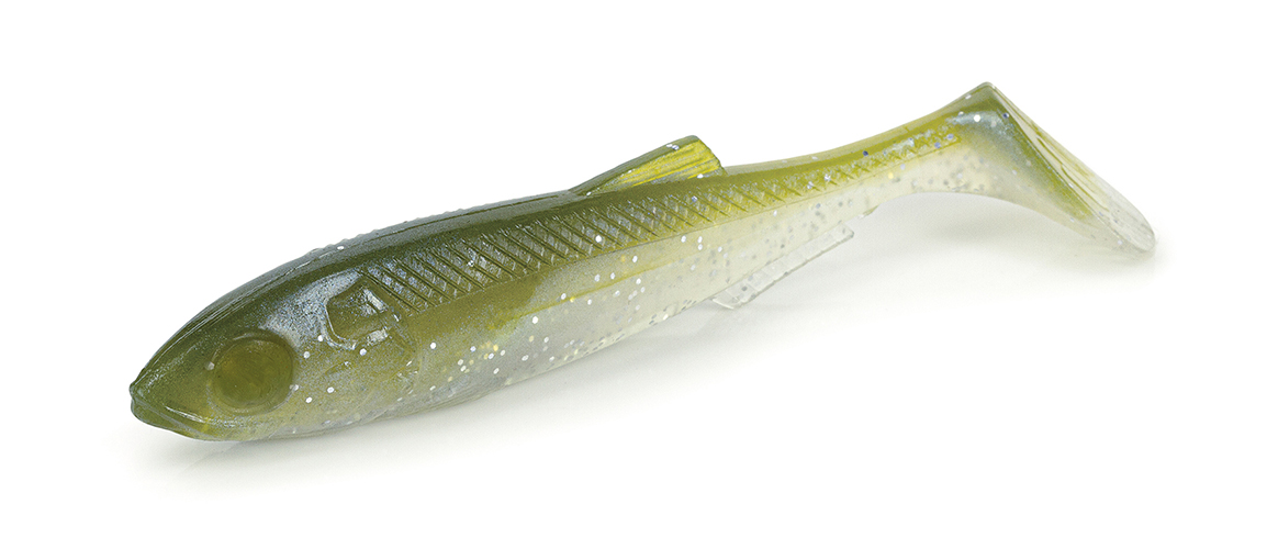 Soft Shad Molix RT Paddle Flex 4" col. 502 Olive Shad