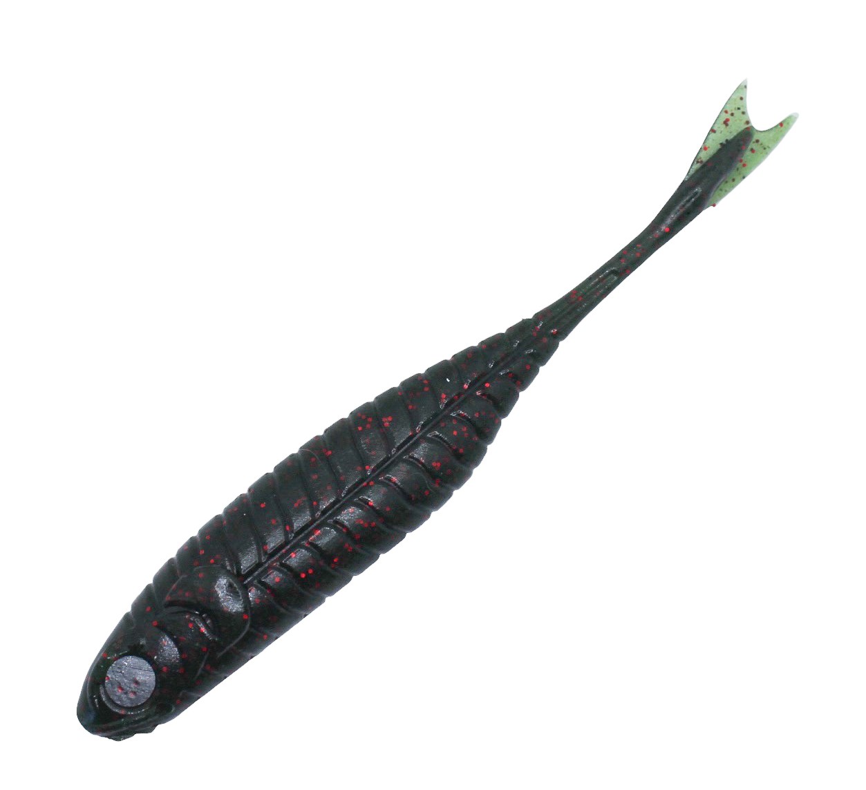 Soft Minnow Veeu Real Verk 15 cm col. Watermelon Red Black Flakes