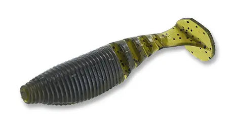 Soft Bait Gary Yamamoto Paddle Tail Zako 4" col. 297 Grn Pkn/Blk Flk