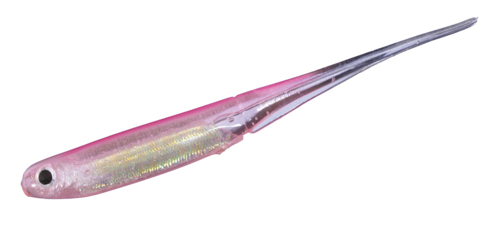 Softbait OSP Eco Mylarminnow 3.5" col. MW024 Visible Pink Back Site