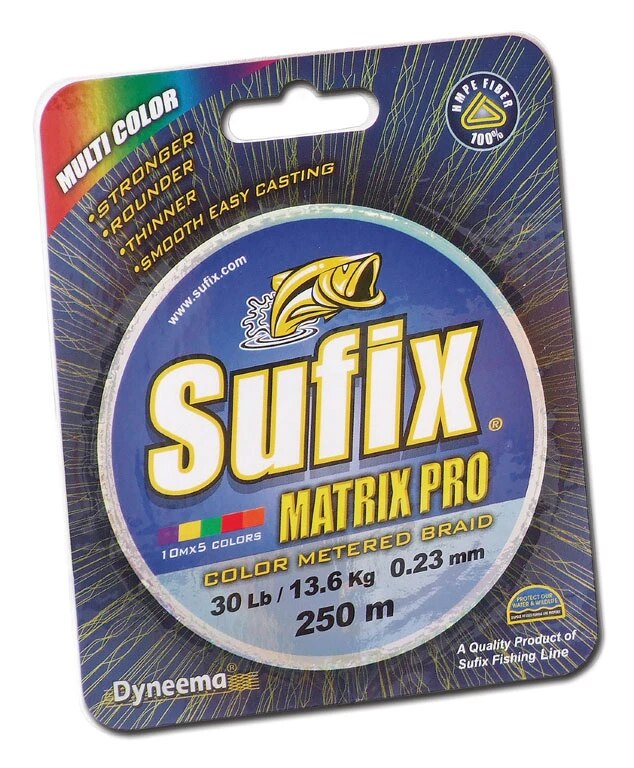 Treccia Sufix Matrix Pro Color Metered Braid 250 m 0.18 mm 9,1 kg Treccia Sufix Matrix Pro Color Metered Braid 250 m 0.18 mm 9,1 kg