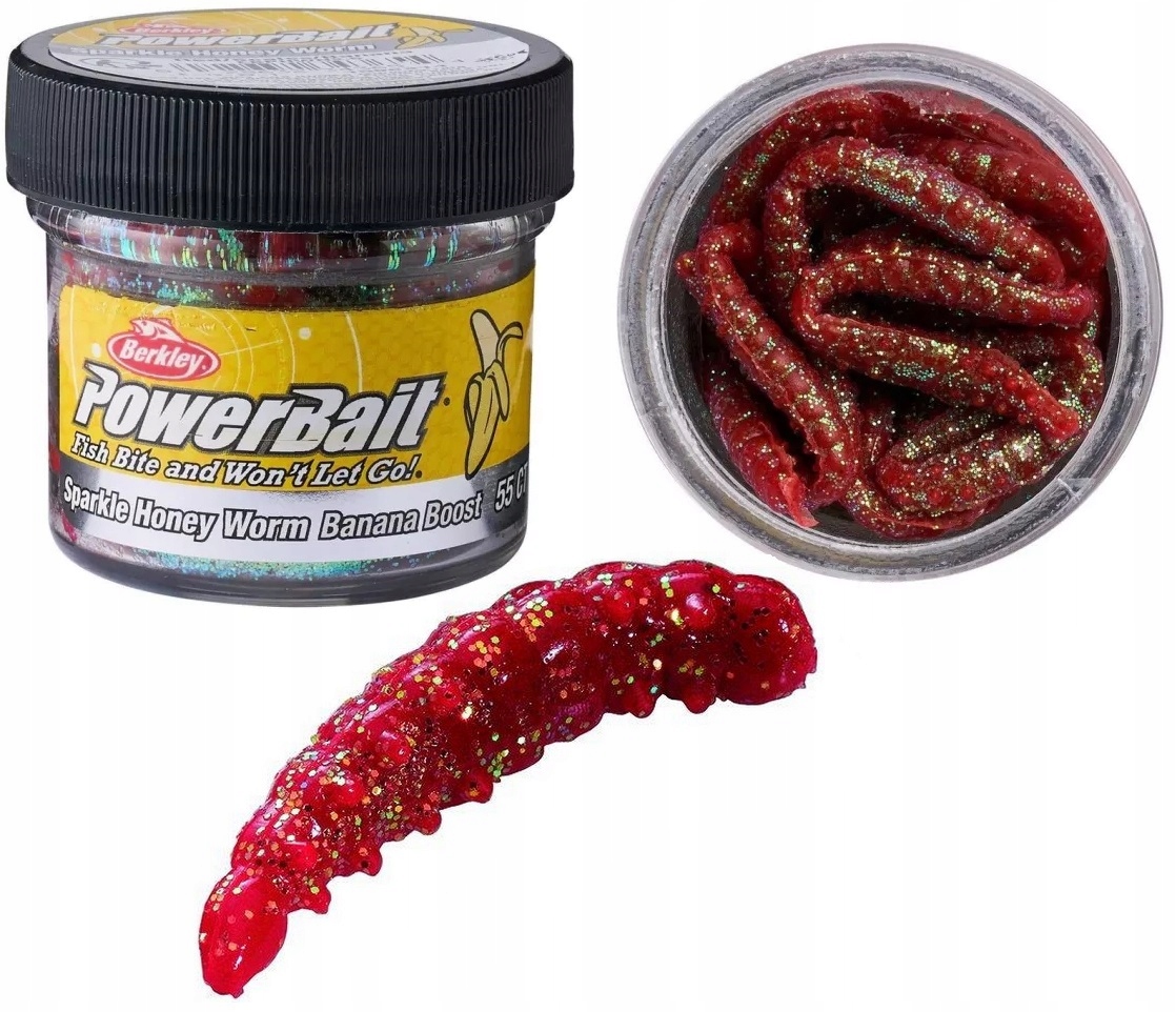 Softbait Berkley Powerbait Power Honey Worms 2.5 cm col. Red/Scales