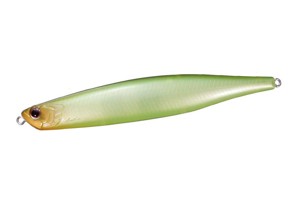 Topwater Jerkbait OSP Bent Minnow 130F col. G35 Ghost Lime Chart