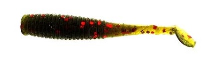 Soft Shad Valley Hill Dippi'n Shad 1,75” col. 707 Green Pumpkin Red