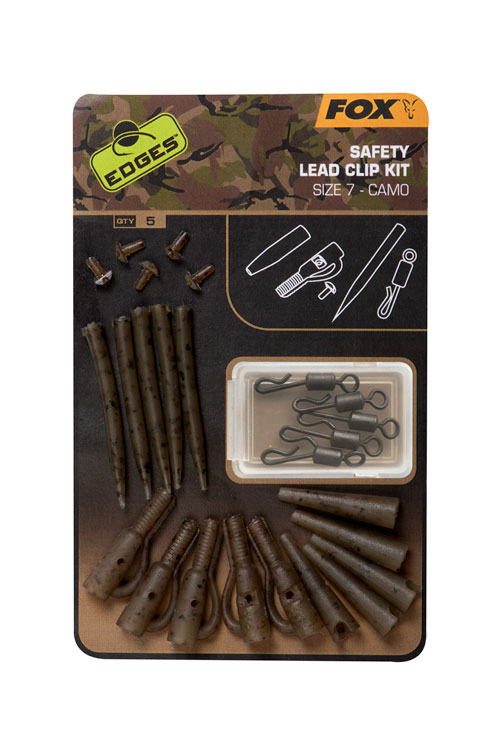 Clip Fox Edges Camo Lead Clip Kit size 7 5 pz