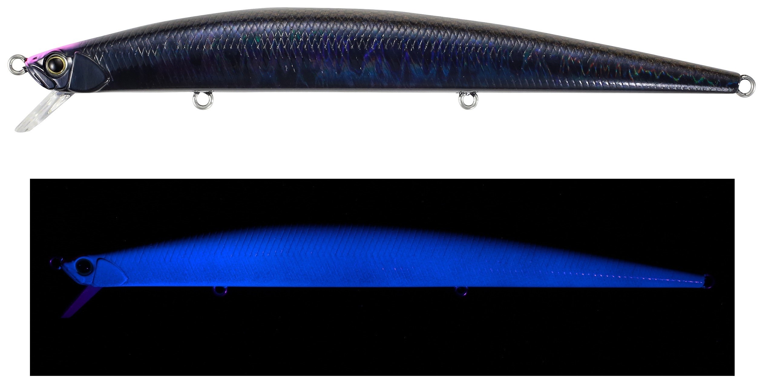 Jerkbait Duo Tide Minnow 140 Flyer col. CPA0526 Black Blade UV