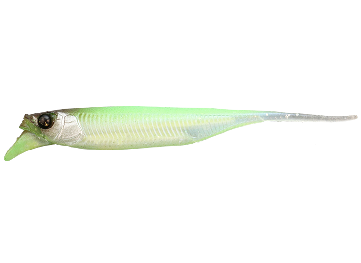 Soft Minnow Jackall RV-Driftfry 3.0” col. Sight Chartreuse Fry