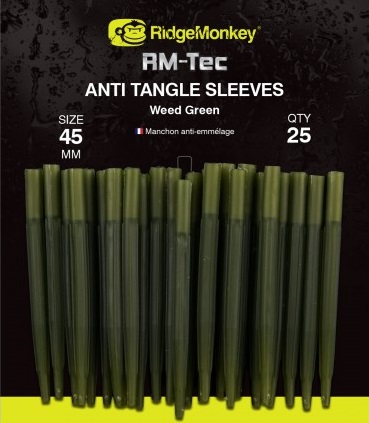 Ridgemonkey RM-Tec Anti Tangle Sleeves Weed Green Long
