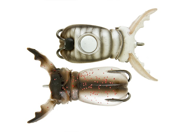 Topwater Hybrid Baits Supernato Beetle Baby col. 192 White Beetle