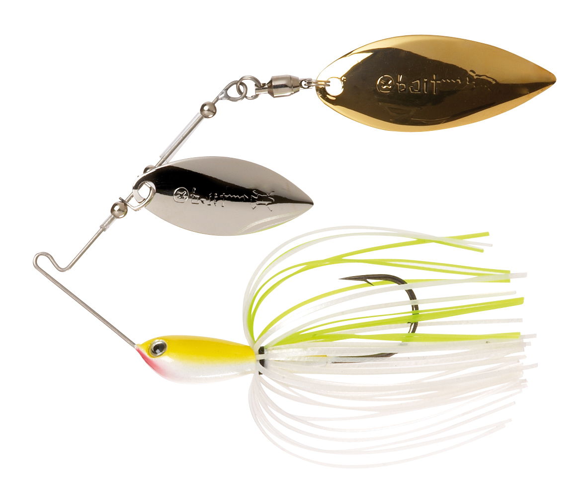 Water slash spinnerbait 1/2 dw col. White/chart.