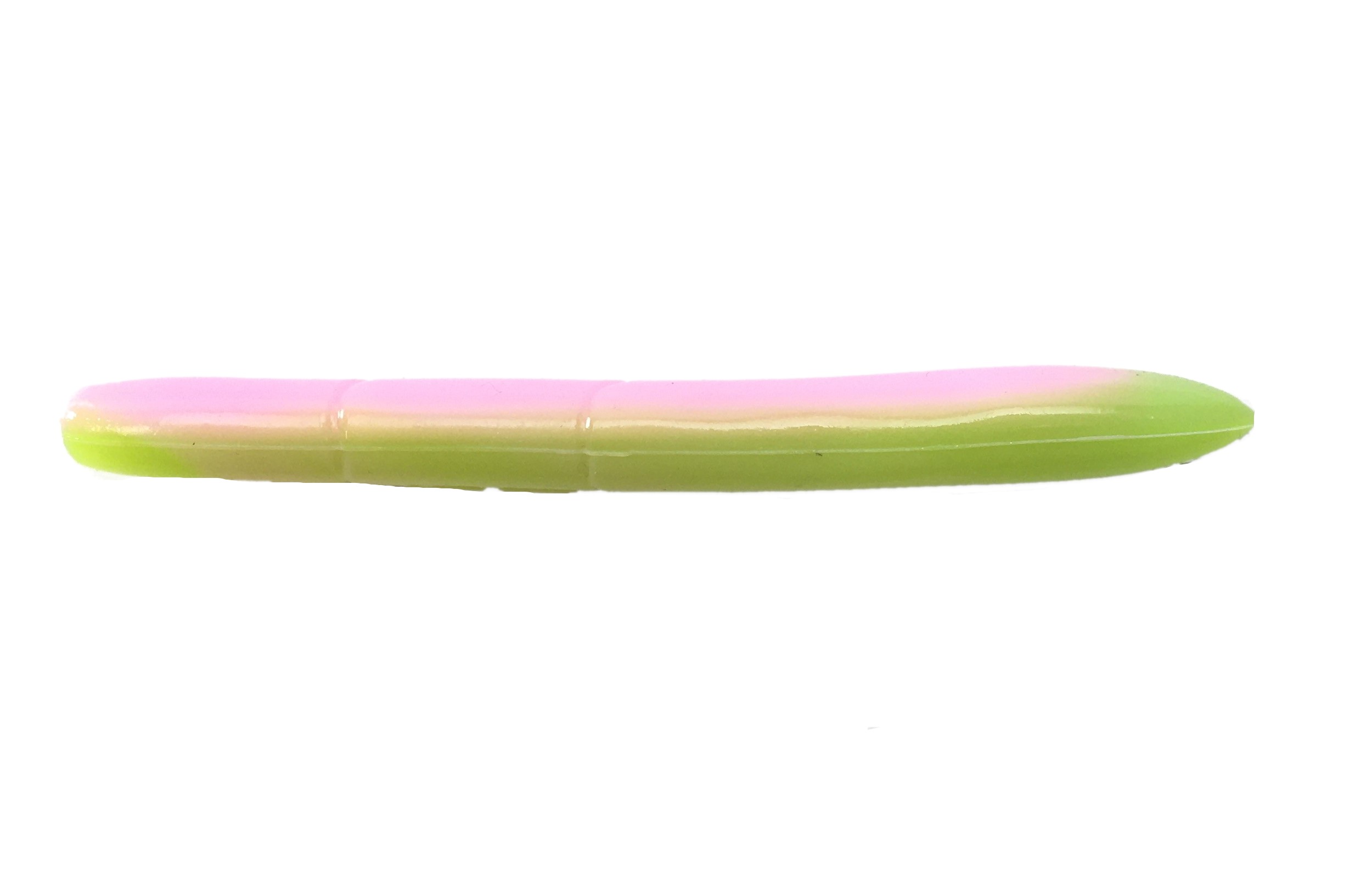 Stick Worm Black Flagg Bigg Butt MICRO 2.25" Col. #141 Lime/Pink