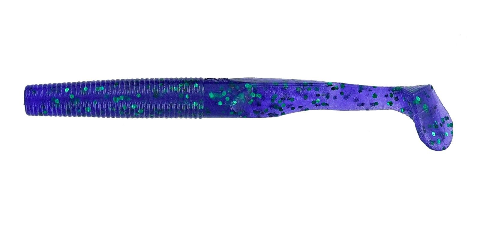 Shad Tail Worm Gary Yamamoto Swimsenko 4” col. 213 Prple W/Emrld Flk Shad Tail Worm Gary Yamamoto Swimsenko 4” col. 213 Prple W/Emrld Flk
