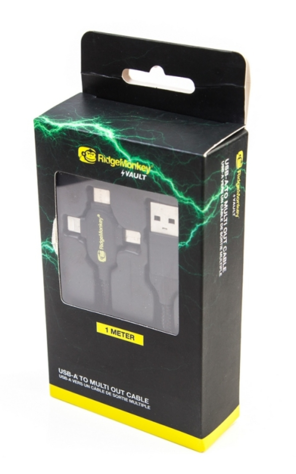 Accessorio Ridgemonkey Vault USB-A To Multi Out Cable 2 MT