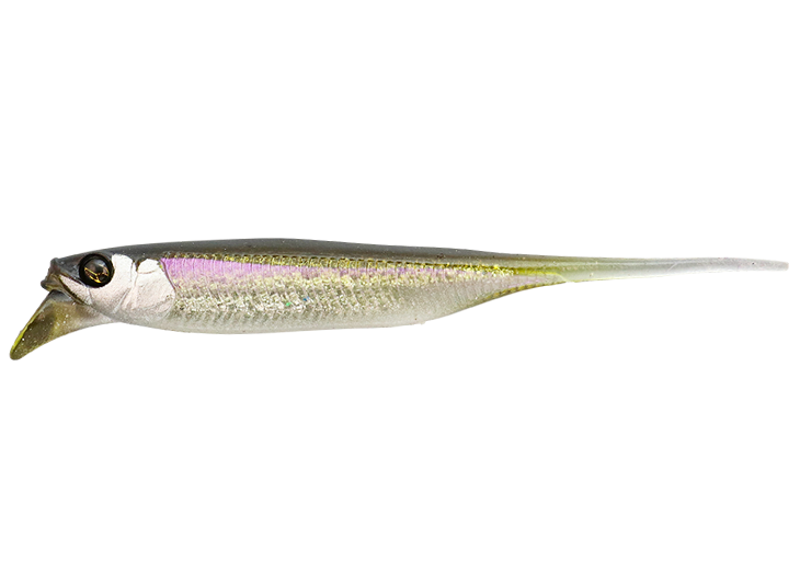 Soft Minnow Jackall RV-Driftfry 3.0” col. Flashing Wakasagi