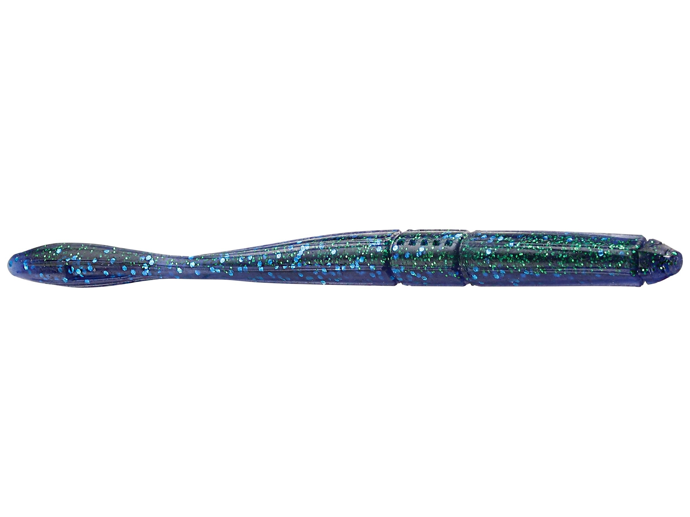 Straight Tail Worm 13 Fishing Bubble Butt 5" col. 35 Blueberry YY