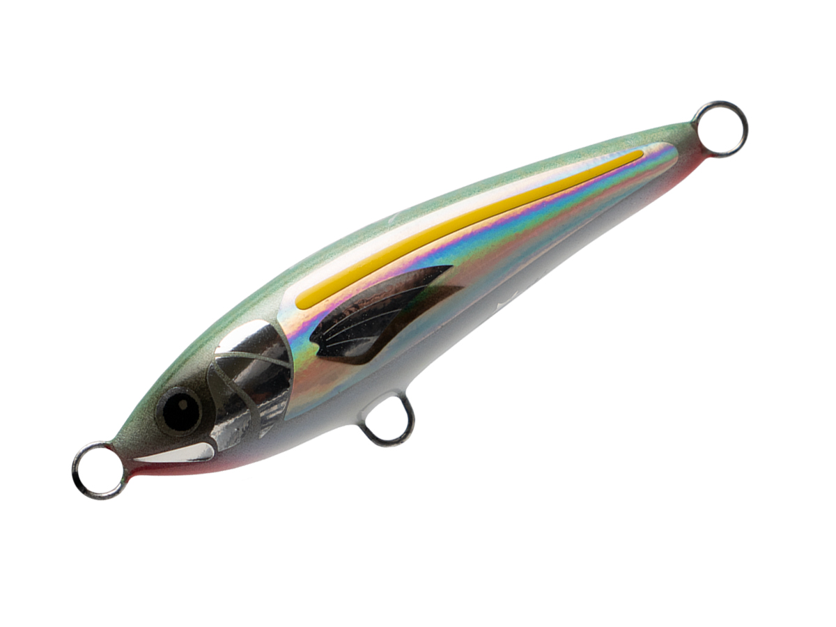 Stickbait Bertox 10 cm 40 g Sink col. Banana Fish Foil