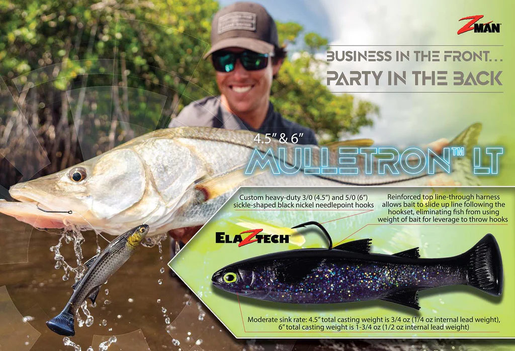 Soft Swimbait Armata Z-Man Mulletron LT FS 6"
