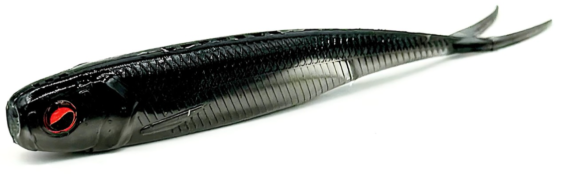 Soft Minnow Raid Fishroller 4" col. 113 Shikkoku