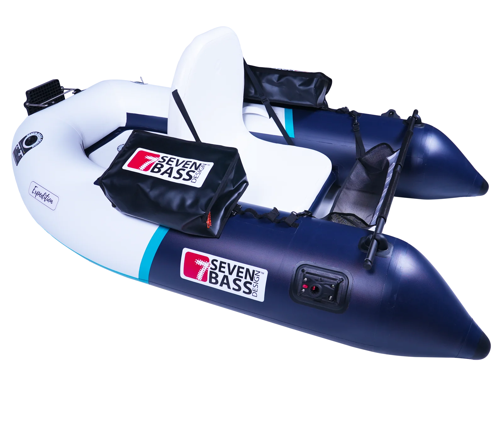 Belly Boat in PVC Seven Bass Expedition col. Navy White Belly Boat in PVC Seven Bass Expedition col. Navy White