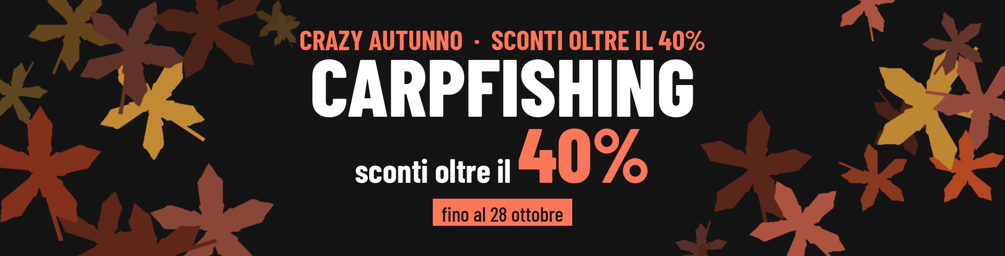 Crazy Autunno Sconti oltre il 40% > Carpfishing