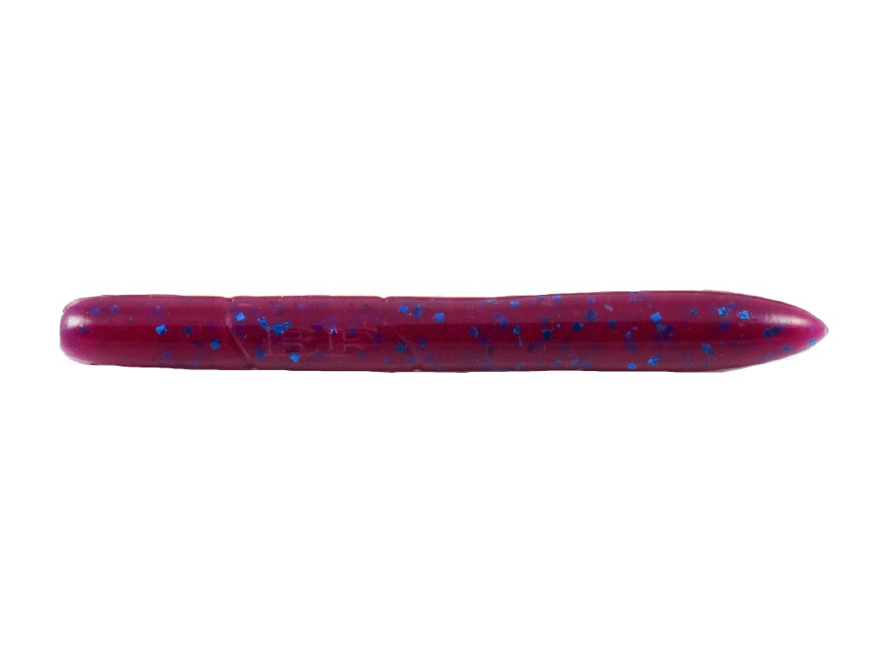 Stick Worm Black Flagg Bigg Butt MICRO 2.25" col. #008F Plum Blue F