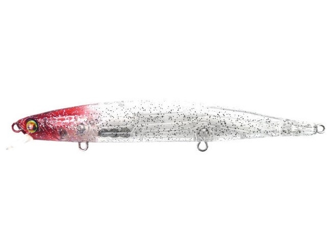Jerkbait Damiki AXE Serpent 130 F Col. 415T Clear Red Head