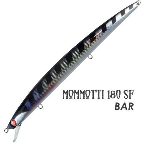 Jerkbait Seaspin Mommotti SF 180 (Slow Floating) 26 gr col. BAR Jerkbait Seaspin Mommotti SF 180 (Slow Floating) 26 gr col. BAR