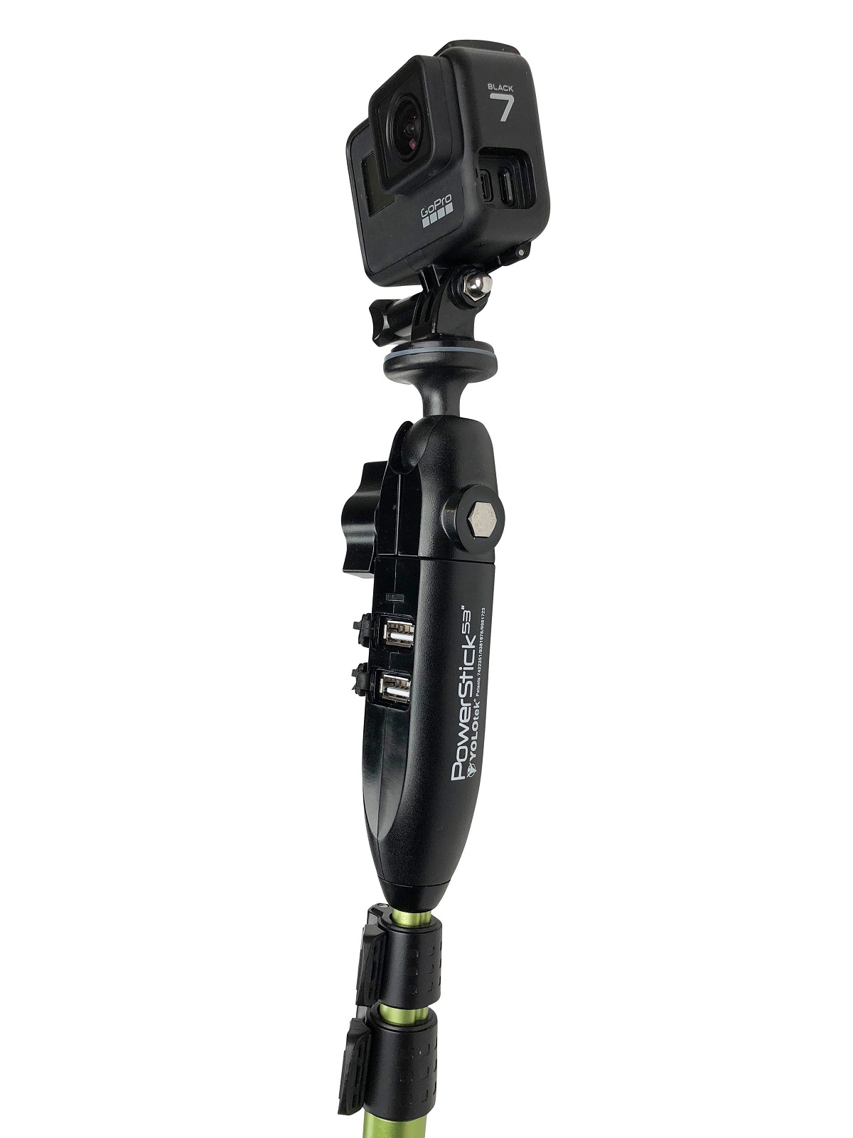 Supporto GoPro a palo alimentato per barca YOLOtek Power Stick 53”