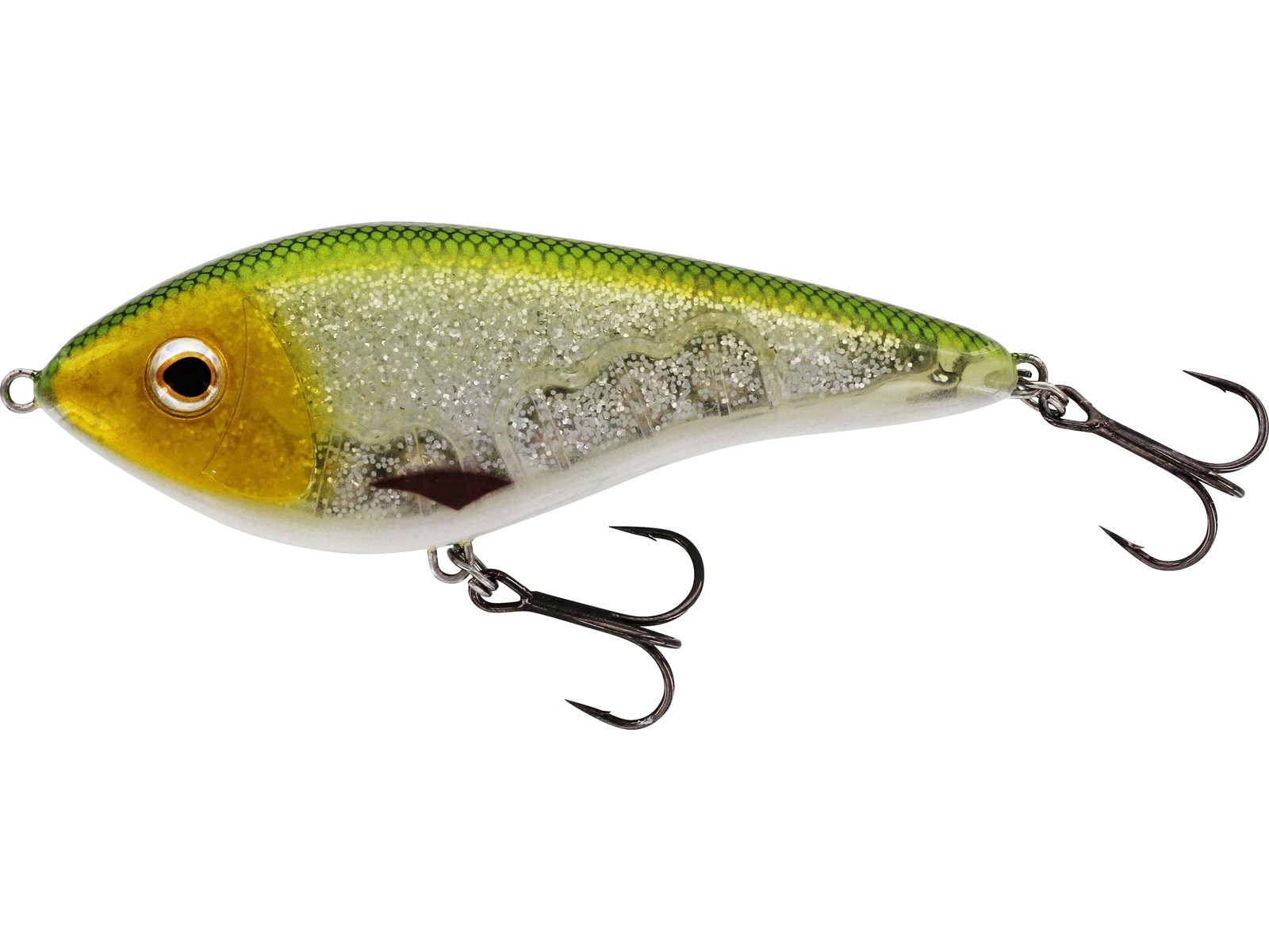 Pike Jerk Westin Swim Glidebait 15cm 107g SP col. 3D Green Headlight