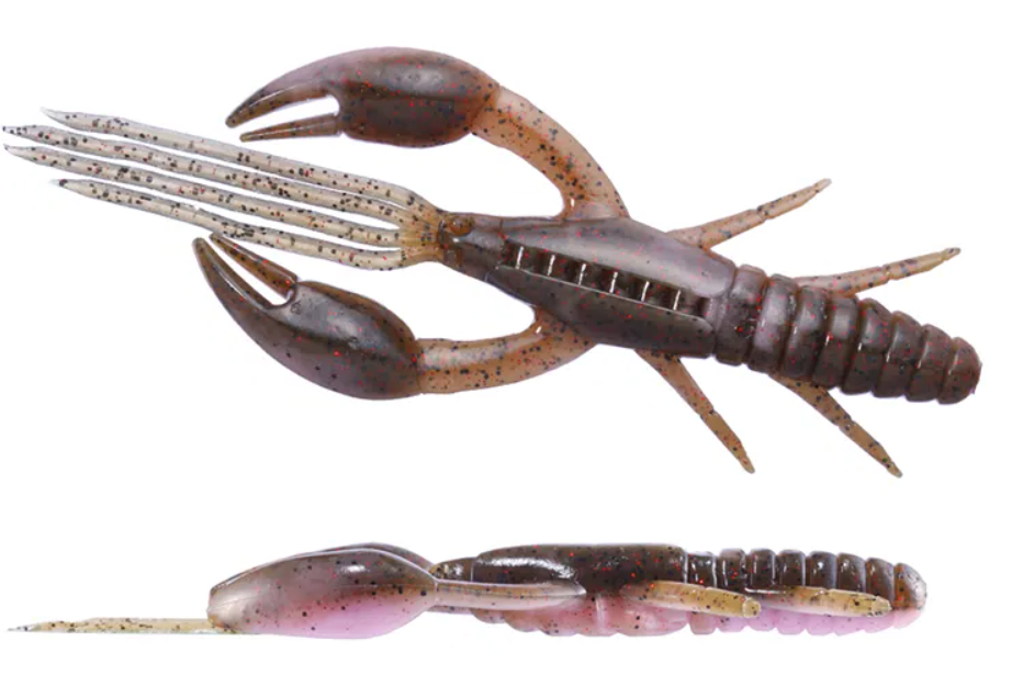 Gambero OSP Dolive Craw 4" col. col. TW155 Green Pmpkn/Pnk & Rd Flks