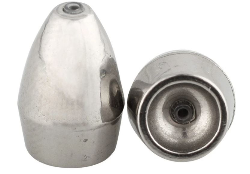 Piombo Texas Reins Tungsten Slip Sinker Silver size ½ oz (14 gr)