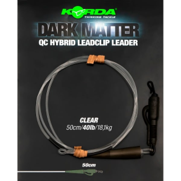 Korda Dark Matter Leader 50 cm QC Hybrid Clip Clear Korda Dark Matter Leader 50 cm QC Hybrid Clip Clear