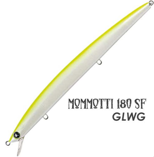 Jerkbait Seaspin Mommotti SF 180 (Slow Floating) 26 gr col. GLWG
