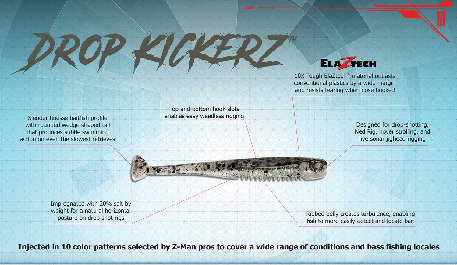 Soft Shad Z-Man Drop Kickerz 2.75"