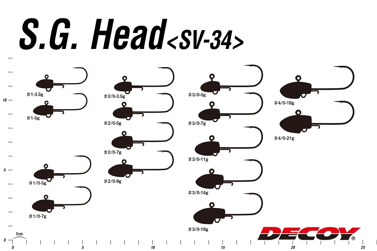 Testa Piombata Decoy Jig Head SV-34 S.G. Head