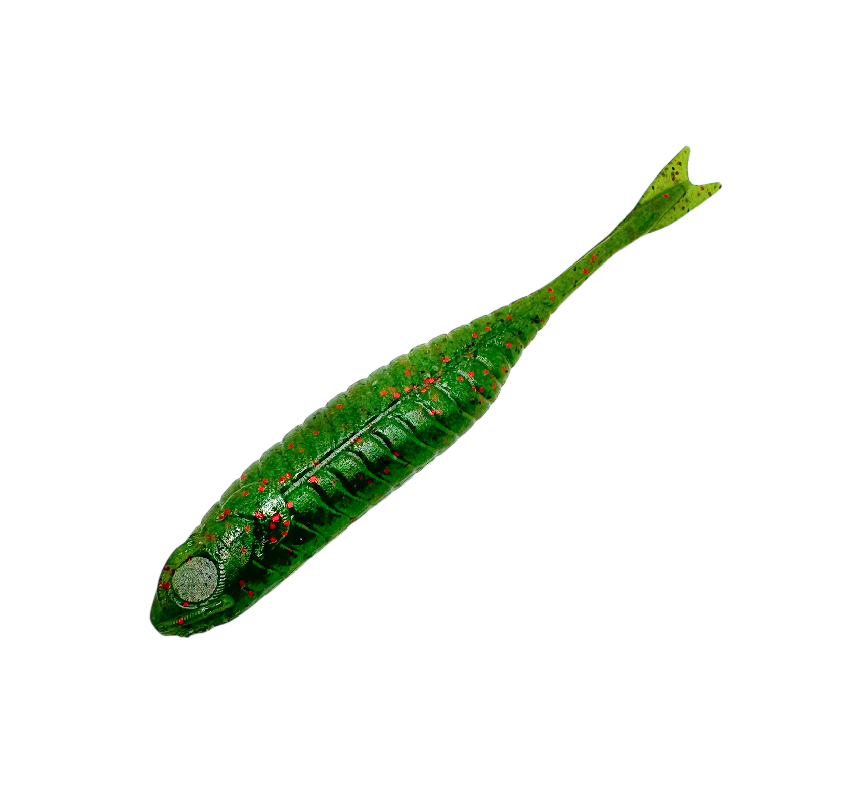 Soft Minnow Veeu Lil Verk 10 cm col. Watermelon Red Black Flake
