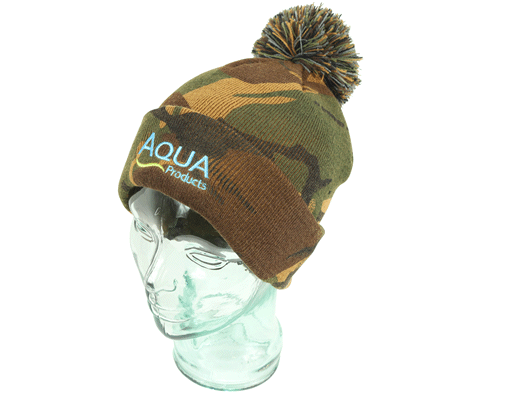 CappelloAqua Camo Bobble Hat