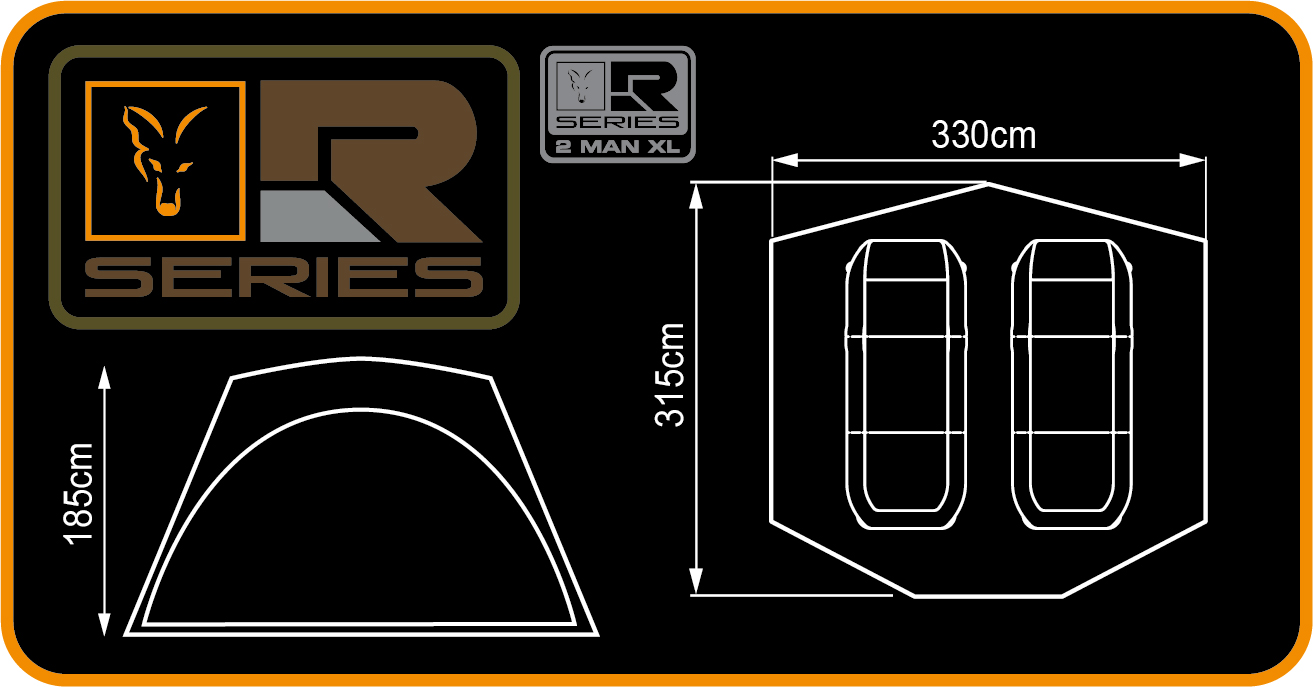 Tenda Fox R-Series 2 Man XL Khaki Incl. Camera