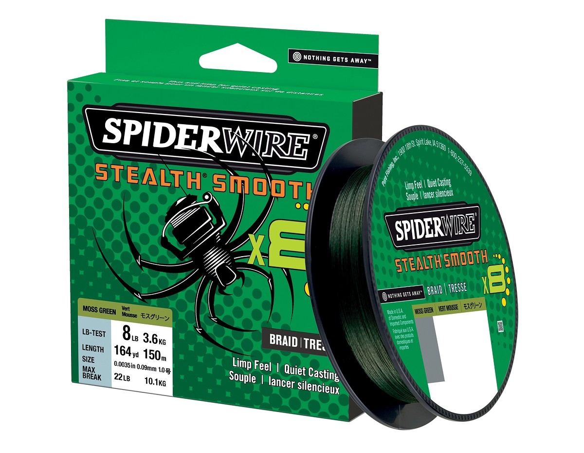 Treccia SpiderWire Stealth Smooth 8 0.14mm 150mt 16,5 kg col.MG 2020