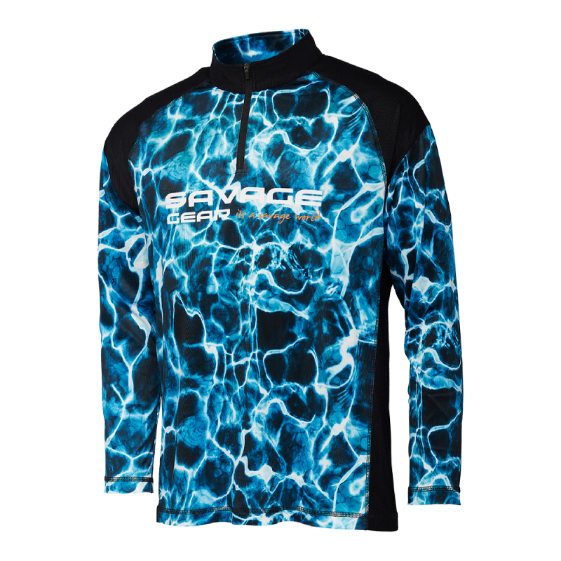 Maglia anti UV Savage Gear Marine UV Long Sleeve Tee size M col. SB