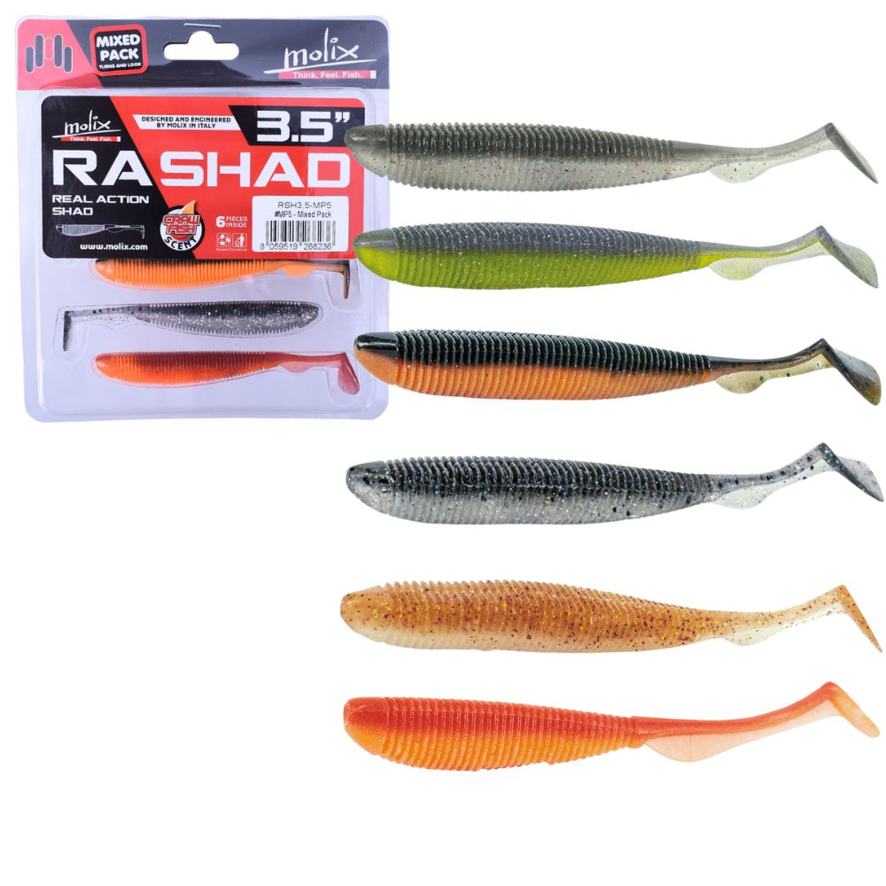 Softbait Molix RA Shad 3" col. MP5 Mixed Pack 5