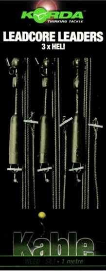Korda Leadcore Leader Heli Weed Weed / Silt 1 m (3pz) Korda Leadcore Leader Heli Weed Weed / Silt 1 m (3pz)
