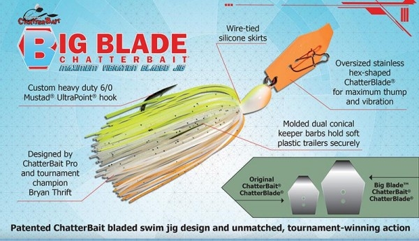 Bladed Jig Z-Man Big Blade Chatterbait 3/4 oz