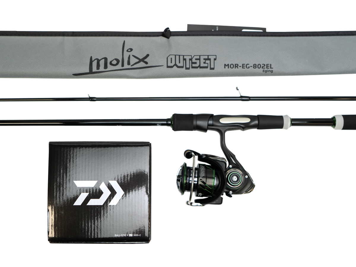 Combo Eging Boscolo Sport Molix Outset Egi (Daiwa Ballistic X LT)