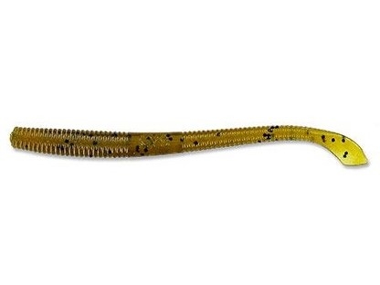 Worm Gary Yamamoto Kut Tail 4" col. 297 Grn Pumpkin/Blk Flk